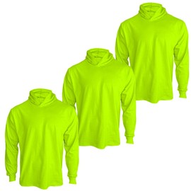 SuNi Apparel Safety High Visibility Shirts for Men, Construction Shirts for Men, Camisas De Trabajo para Hombre Construccion (Large, Yellow (3pk))