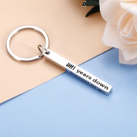6 Years Anniversary Iron Gifts for Him Her - Iron Gifts for 6th Anniversary, 6th Wedding Anniversary Gif for Wife Husband Couple, 1Pc Happy Anniversary Keychain for Men Women
