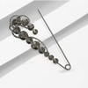 Retro Crystal Pearl Large Safety Pin Brooch Skirt Cardigan Hat