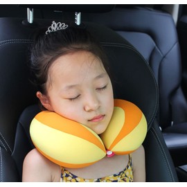 XINCHIA Kids Neck Travel Pillow, 360° Adjustable Neck Chin Support U Shaped Cushion for Comfort Super Soft and Comfortable Neck Support Cushion Travel Rest Pillow Cushion Gifts for Toddler Child Kids
