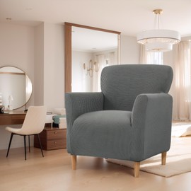 LiveGo Armchair Covers Banquet Armchair Slipcovers stretch knit Chair Slipcover with Arms Stretch Chair Covers for Living Room Soft Armchair Slipcover Nonslip Dog Pet Friendly Furniture Protector