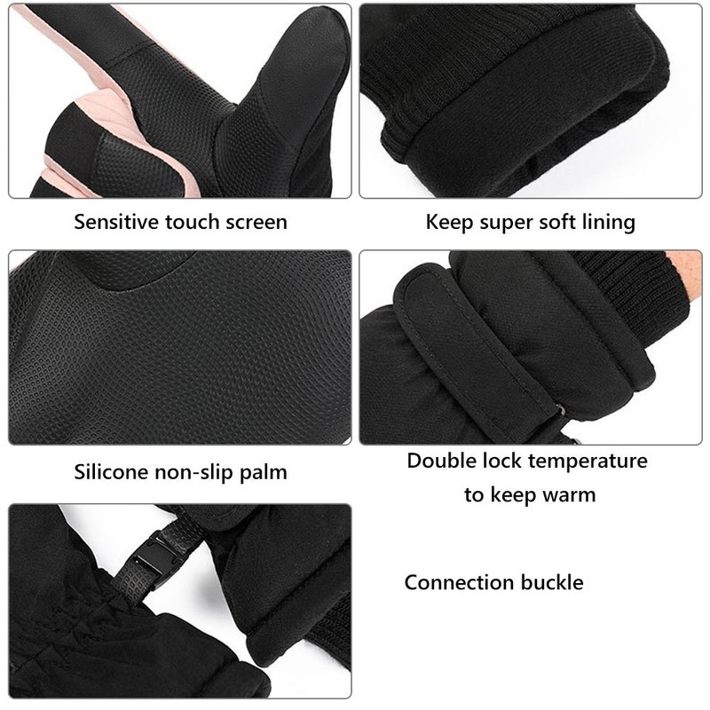 Winter Gloves Thermal Waterproof Gloves Women Windproof Touch Screen Gloves