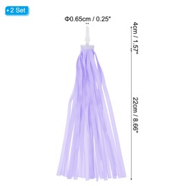PATIKIL Bike Streamers, 4 Pcs Lavender Purple Scooter Handlebar Tassels Grips Ribbon Accessories Decorations for Girls Bicycle Tricycle Handles, Lavender Purple