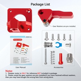 Redrex Dual Gear Ender 3 Extruder Metal Drive Feeder Upgrade for Ender 3 V2,Ender 3 Pro,Ender 3 Neo Series,Ender 5 Pro,Ender 5 Plus,CR10,Vyper 3D Printer TPU Filament Support(Motor Shaft>21.5mm)