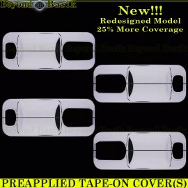 Torox 2017-2022 Ford F250-F550 Crew Cab Chrome 4 Door Handle Bowl COVERS Back Plates