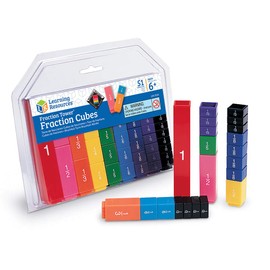 Learning Resources Fraction Tower Fraction Cubes, 51 Pieces