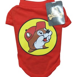 Buc-ee's Dog Shirt - Pet Clothes - Small - Medium - Large - Hoodie - Solf Material - Tie Die - Red - Beathable - Beaver Logo (Red, Small)