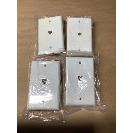 Unbranded Lot of 4 Flush Mount Modular Wall Plate  Phone Jack  #107B23PR3*CO