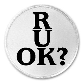 Unbranded R U OK - 3" Sew/Iron On Patch Mental Health Suicide Prevention Awareness