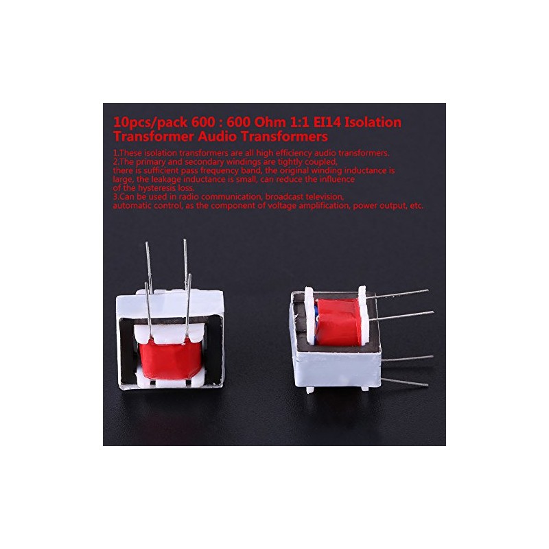 Yosoo nineone Audio Transistor Film Capacitor 10pcs Audio Transformer 600:600