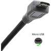 CERRXIAN USB OTG Cable - Black, USB Micro Male to