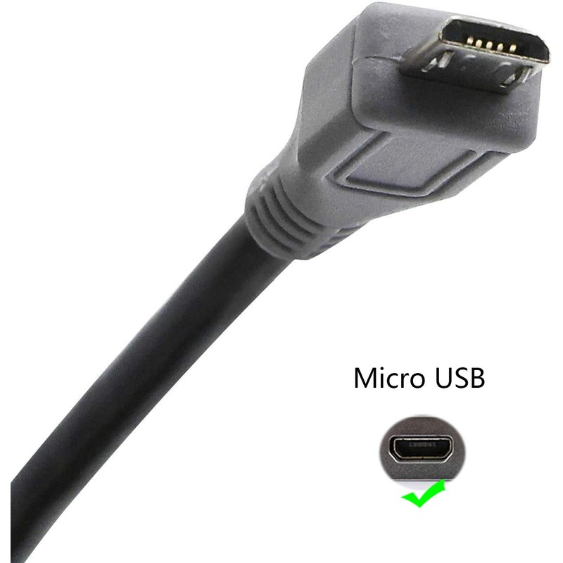 CERRXIAN USB OTG Cable - Black, USB Micro Male to