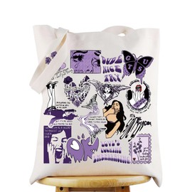 WZMPA Song Lyrics Aesthetic Tote Bag Singer Tour Concert Gift Singer Musical Themed Shoulder Bag Singer Merchandise (dude guts TG)