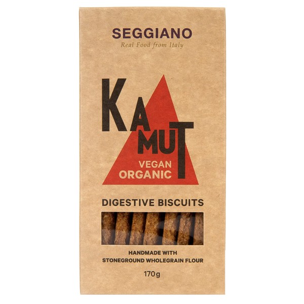 Seggiano Organic Kamut Digestive Biscuits, 170g, Pack of 1