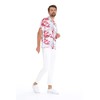 Matchable Family Hawaiian Luau Shirts, Misty Lotus White, Men, Large