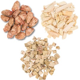 hotspot pets Freeze Dried Treats for Cats & Dogs - 3 Flavor Variety Bundle - Single Ingredient All Natural Grain-Free Treats - Perfect Topper or Snack - Made in USA, 4oz Bags