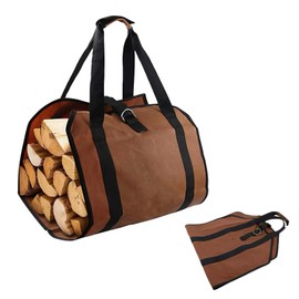 Firewood Bag, Firewood Storage Bag, Camping, Large Capacity, Multi-functional, Abrasion Resistant, Easy to Carry, Splinters and Dirt Resistant, Oxford Cloth, For Barbecues, Bonfires, Fireplaces