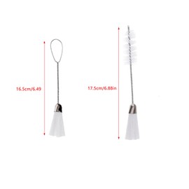 ArrErr 8 Pack Sewing Machine Cleaning Brushes Kit Dust Detail Brush Cleaner Double Head Bristles Clean for Keyboard Computer Car Air Vents Bobbin Area Tight Space, Silver, AE-119