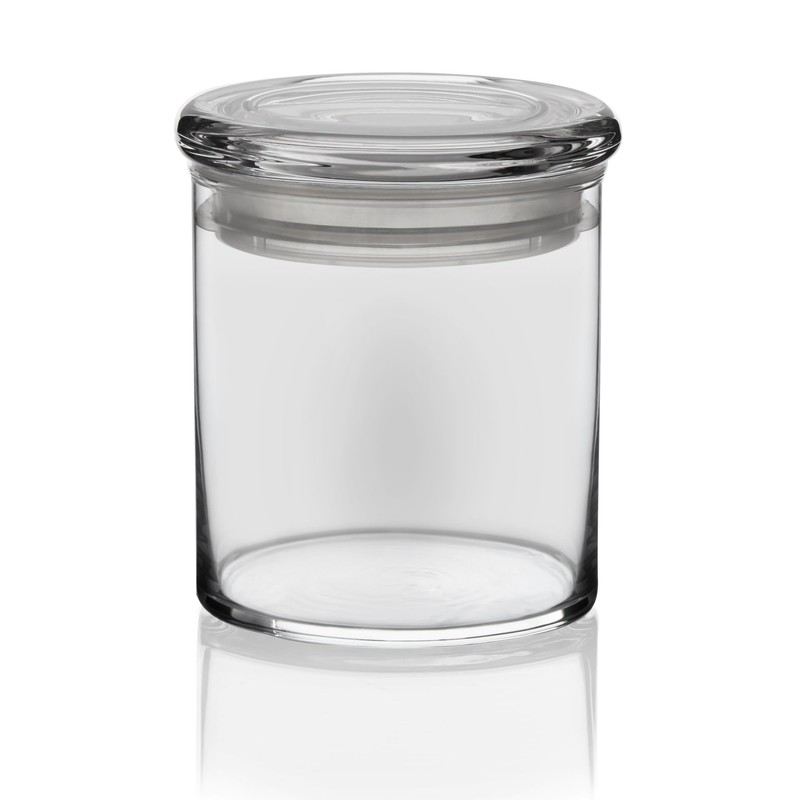 Libbey Cylinder Glass Storage Jars with Lids, 22-ounce, Set of
