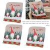 4pcs Chair Covers Soft Elastic Stretch Santa Claus Pattern Dining