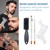 Barber Pencil Set, Precision Hairline Shaping Pencils Ruler Comb Magic