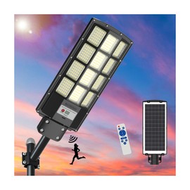 WaitScher Solar Flood Lights Outdoor 3000W Waterproof Street Light Dusk to Dawn Motion Sensor Light
