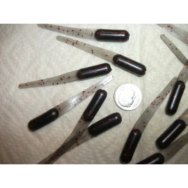 Unbranded 50-2 1/2"-crappie-p - Black with red glitter leech