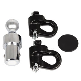 LSAILON 2-5/16 Gooseneck Trailer Hitch Ball Kit 60692 Chain Kit Heavy Duty Hitch Kit Compatible with 2016-2020 for GMC Sierra 2500 HD 3500 HD 2016-2023 for Nissan Titan XD