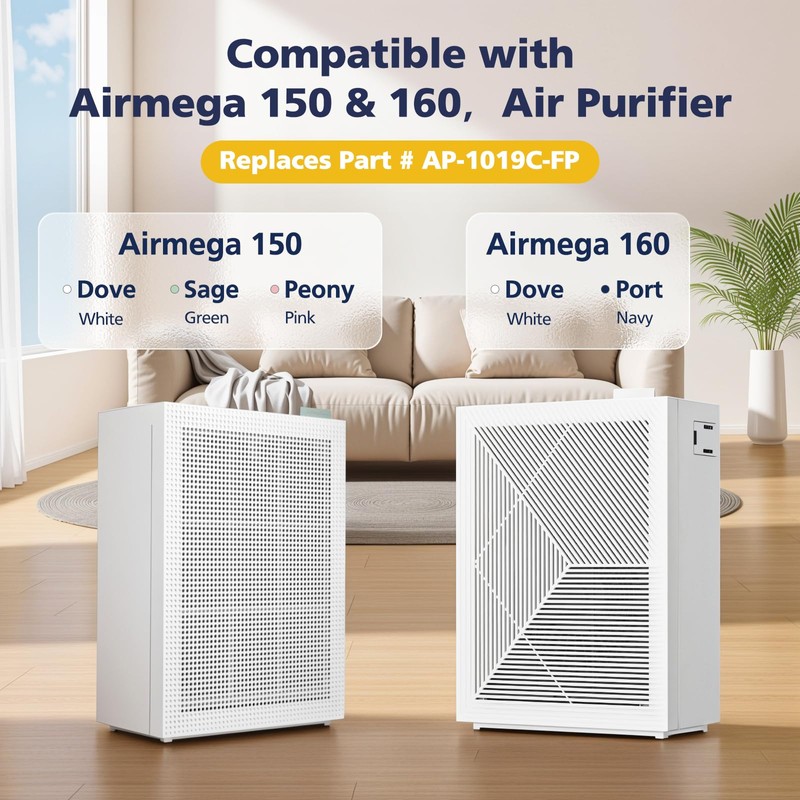 2 Sets 150 Filter Replacement for Coway Airmega 150 Air