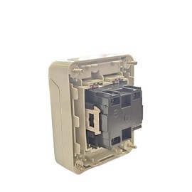 Socket with Rain Door IP55, Power Connection with Rain Door, IP55, 1 Schuko Socket, 220-240 V, White