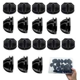 20pcs Wire Cube Storage Black Interlocking Plastic Connector Cube Connectors Modular Organizer Clasp Buckle Clip for Modular Closet Storage Organizer Cube Storage Shelving