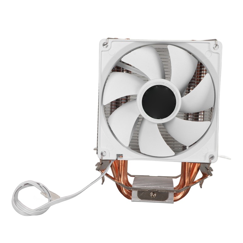 CPU Cooling Fan Professional Efficient 6 Tubes 3 Wires White