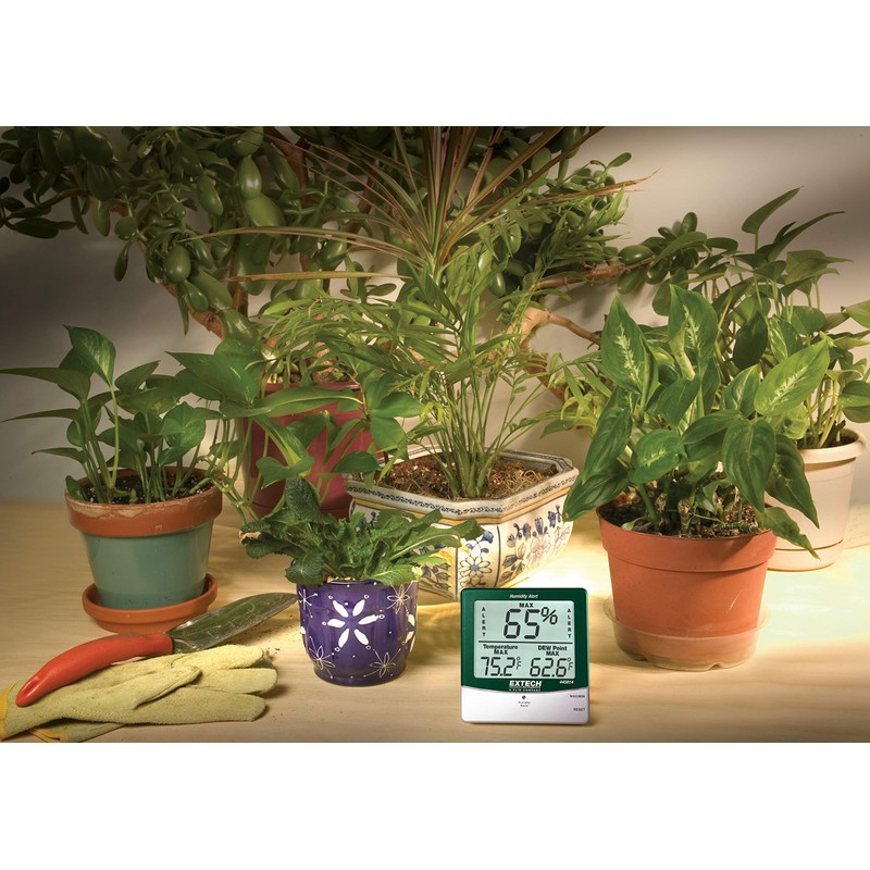 Extech 445814 Stationary Hygro Thermometer Psychrometer with Audible Humidity Alert
