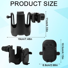 2-in-1 Mic Stand Cup Phone Holder, Black Universal Bottle Phone Holder Microphones Accessories for Concert Hall Recording Studio Stage Performance Dance Studio Music Stand