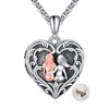 DAYLINLOVE Heart Locket/Urn Necklace That Holds Pictures Sterling Silver Locket