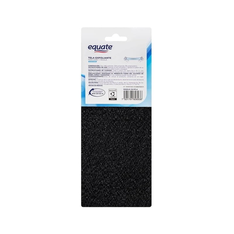 Tela exfoliante Equate para baño y masaje men 1 pza