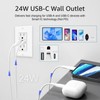 Night Light USB C Outlet,KCMYTONER 2PK 15A Fast Charging Wall