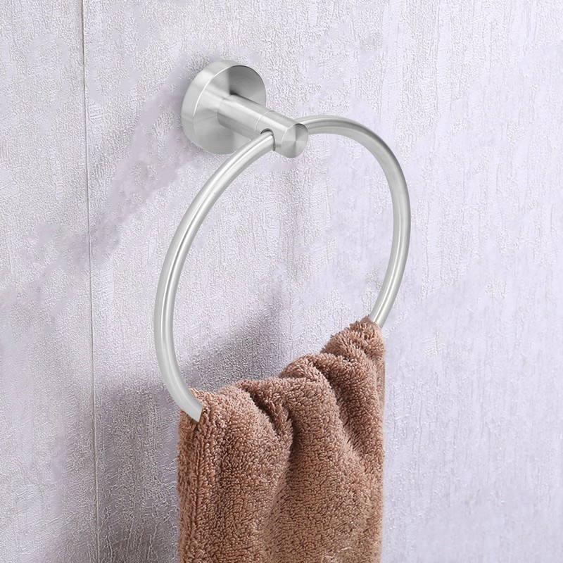 Towel Ring Modern Circle Wall Maounted Stainless Steel Bathroom Towel