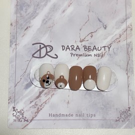 Dara Beauty October Art of the MonthRound Fretch Bear Nail❣ - Not selected / 다라뷰티 10월 이달의아트둥근프레치 곰돌이네일❣ - 선택안함