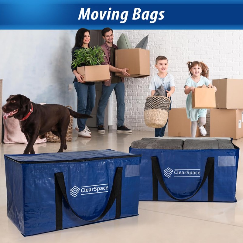 ClearSpace Heavy Duty Moving Bags or Storage Bag – Large