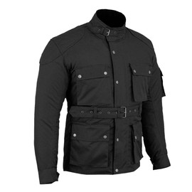 Hive Moto Men's Motorcycle Jacket CE Armor Corduroy Coat With Protections Racing Gear Adjustable Big Pockets (US, Alpha, 3X-Large, Regular, Regular, Black)