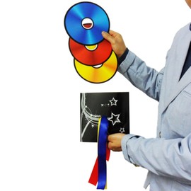 JL Corp. Color Change Vanishing CD Magic Tricks (Include Ribbon) Disk Clip Stage Magic Props Mentalism Illusion Gimmick