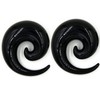 Zaya Body Jewelry Pair of Black Ear Plugs Tapers Spirals