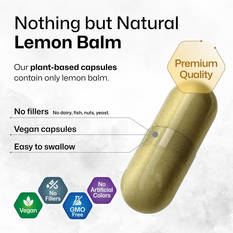 BIO KRAUTER Lemon Balm Herb Capsules - Vegan Organic Melissa