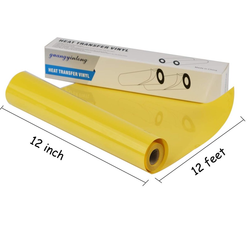 guangyintong Heat Transfer Vinyl Roll for T-Shirts -HTV Vinyl 12"