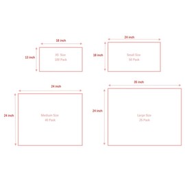 Puppy Pads Pee for Dogs Cats, Doggy Potty Training Housebreaking, Absorbent Leak-Proof, Disposable Changing, Pink Color, Size XS 13''X18'', Pack of 100