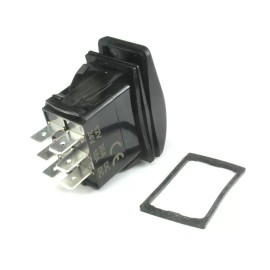 SCI MOMENTARY Rocker Switch, DPDT 6pins, 20 Amps/12vdc, 10 Amps/24vdc, (ON) OFF (ON)