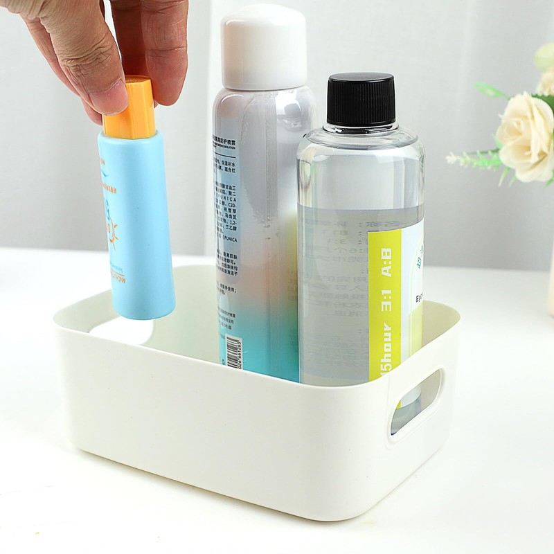 Hwtcjx Set of 6 Storage Boxes, Organiser with Handle, Plastic