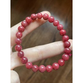 Lilac Jade Round Beads, Natural Gemstone Bracelet