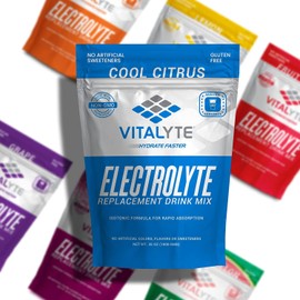Vitalyte Vitalyte Electrolyte Powder Drink Mix, Isotonic Electrolyte Hydration Mix, Case Pack (6 Pack, Cool Citrus)